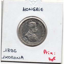 Hongrie 1 Korona 1896 Spl, KM 487 pièce de monnaie