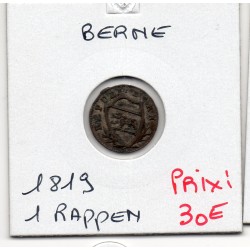 Suisse Canton Berne 1 rappen 1819 Sup, KM 175 pièce de monnaie