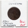 Suisse Canton Lucerne 1 Batzen ou 10 rappen 1810 TTB+, KM 101 pièce de monnaie