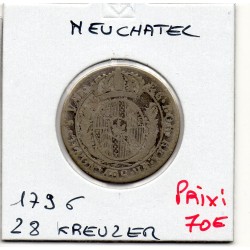 Suisse Canton Neuchatel 28 Kreuzer 1796 TB, KM 50 pièce de monnaie