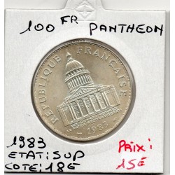 100 francs Panthéon 1983 Sup, France pièce de monnaie