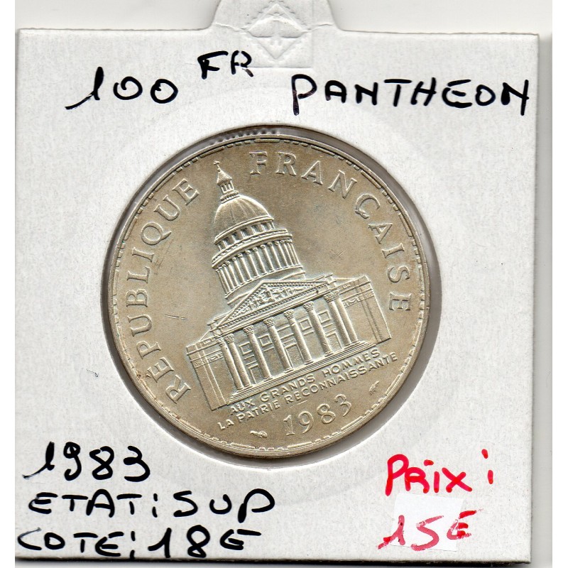 100 francs Panthéon 1983 Sup, France pièce de monnaie