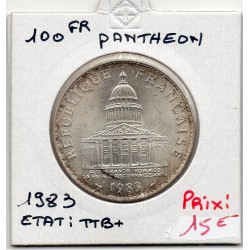 100 francs Panthéon 1983 TTB+, France pièce de monnaie