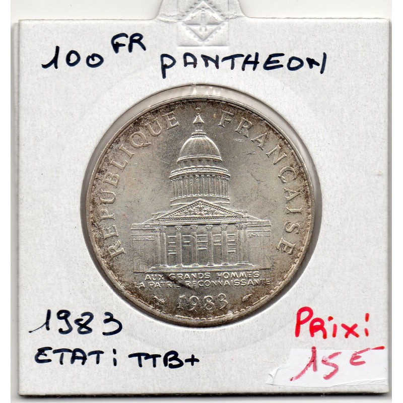 100 francs Panthéon 1983 TTB+, France pièce de monnaie