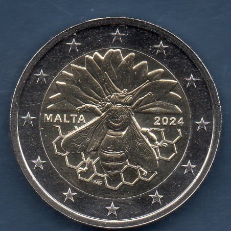 2 euro commémorative Malte 2024 Abeille piece de monnaie €