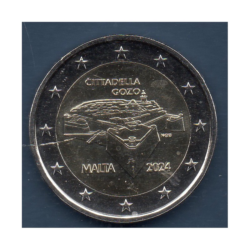 2 euro commémorative Malte 2024 Citadelle de gozo piece de monnaie €