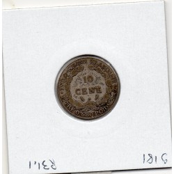 Indochine 10 cents 1922 B, Lec 163 pièce de monnaie