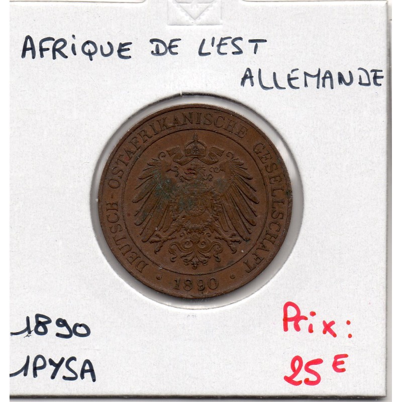 Afrique est Allemande 1 Pesa ou Pysa 1890 Sup- KM 1 pièce de monnaie