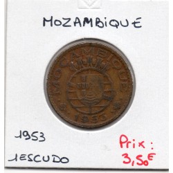 Mozambique 1 Escudo 1953 TTB-, KM 82 pièce de monnaie