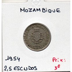 Mozambique 2.5 Escudos 1954 Sup, KM 78 pièce de monnaie