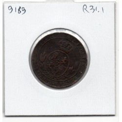 Espagne 2 1/2 centimos étoile 8 branches 1867 TB, KM 634.1 pièce de monnaie