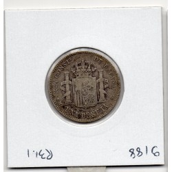 Espagne 1 peseta 1900 TB, KM 706 pièce de monnaie