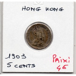 Hong Kong 5 cent 1903 TB, KM 12 pièce de monnaie