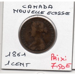 Nouvelle Ecosse 1 cent 1861 TB+, KM 8 pièce de monnaie