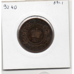 Nouvelle Ecosse 1 cent 1861 TB+, KM 8 pièce de monnaie