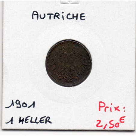 Autriche 1 Heller 1901 Sup-, KM 2800 pièce de monnaie