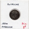 Autriche 10 kreuzer 1870 TB+, KM 2206 pièce de monnaie