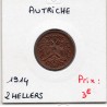 Autriche 2 Heller 1914 Sup+, KM 2801 pièce de monnaie