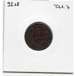 Autriche 1 kreuzer 1860 A Vienne TTB+, KM 2186 pièce de monnaie