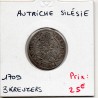 Autriche Silésie 3 kreuzer 1709 TTB, KM 687 pièce de monnaie