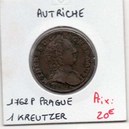 Autriche 1 kreutzer 1762 P Prague TTB, KM 1993 pièce de monnaie