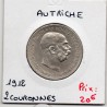 Autriche 2 Couronnes 1912 Sup+, KM 2821 pièce de monnaie