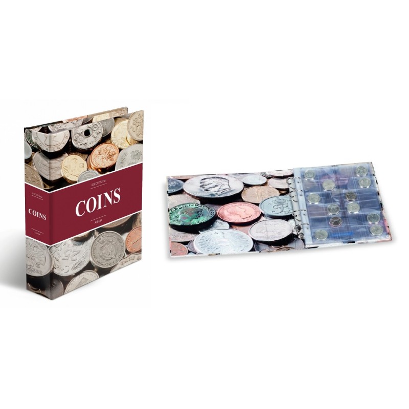 Album numismatique OPTIMA "COINS", 5 pochettes incluses