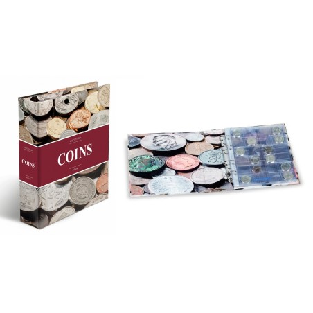 Album numismatique OPTIMA "COINS", 5 pochettes incluses