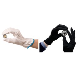 Gants en coton ou microfibre numismatique