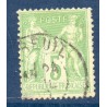 Timbre France Yvert No 106c Type II Sage 5c vert-jaune clair Oblitéré