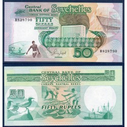 Seychelles Pick N°34, Neuf Billet de banque de 50 Rupees 1989