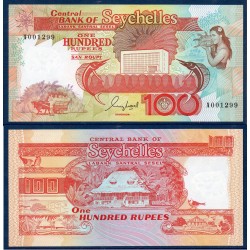 Seychelles Pick N°35, Neuf Billet de banque de 100 Rupees 1989