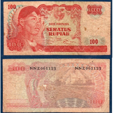 Indonésie Pick N°108a, TB Billet de banque de 100 Rupiah 1968