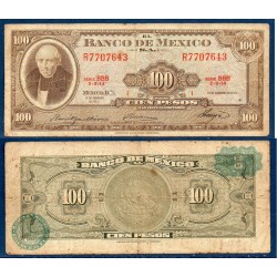 Mexique Pick N°61c, TB Billet de banque de Banque de 100 pesos 1965