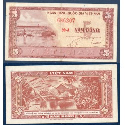 Viet-Nam Sud Pick N°13a, TTB Billet de banque de 5 dong 1955