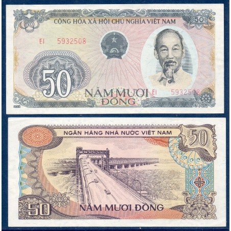 Viet-Nam Nord Pick N°97a, Spl Billet de banque de 50 dong 1985