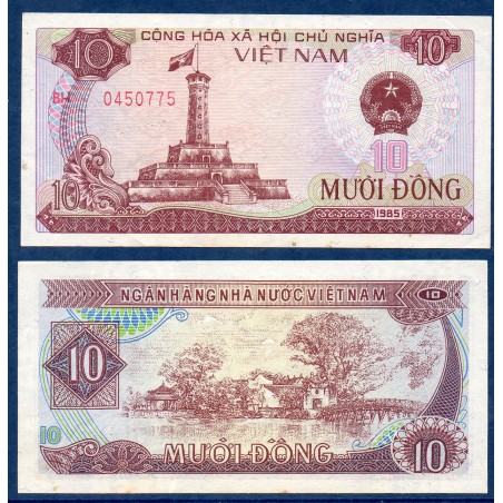 Viet-Nam Nord Pick N°93a, TTB Billet de banque de 10 dong 1985