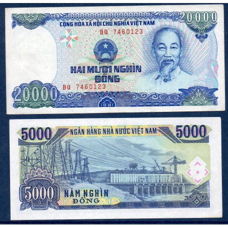 Viet-Nam Nord Pick N°110a, TTB Billet de banque de 20000 dong 1991