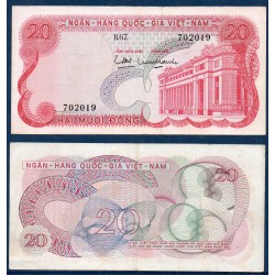 Viet-Nam Sud Pick N°24a, TTB Billet de banque de 20 dong 1969