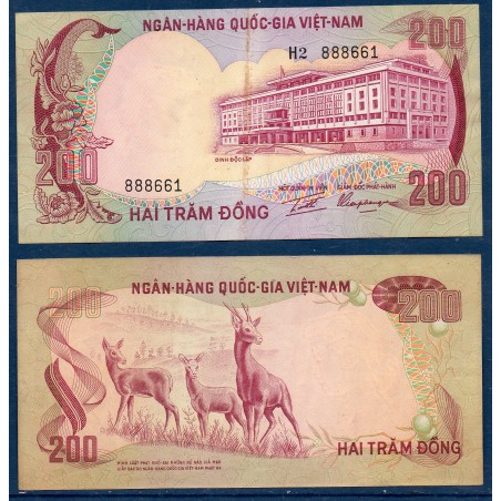 Viet-Nam Sud Pick N°32a, TTB Billet de banque de 200 dong 1972