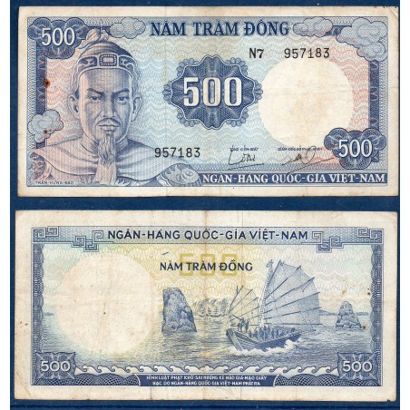 Viet-Nam Sud Pick N°23a, TB Billet de banque de 500 dong 1966