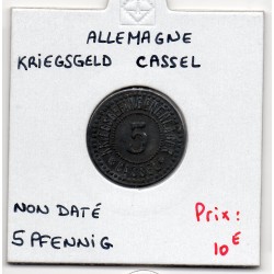 Kriegsgeld Cassel 5 pfennig Non daté, TTB pièce de monnaie