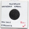 Kriegsgeld Cassel 5 pfennig Non daté, TTB pièce de monnaie