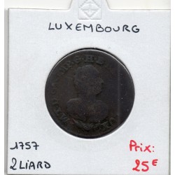 Luxembourg 2 liards 1757, B, KM 2 pièce de monnaie