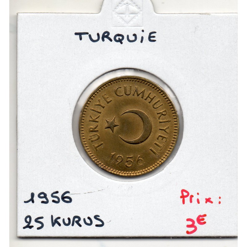 Turquie 20 Kurus 1956, Spl, KM 886 pièce de monnaie