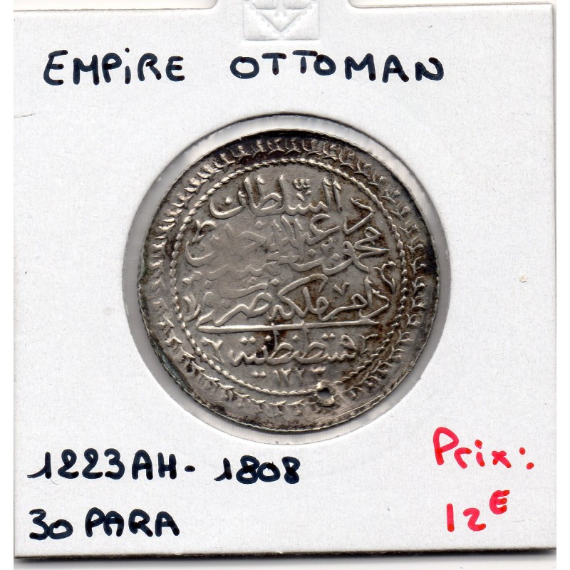 Empire Ottoman 30 para 1223 AH an 19 - 1808, TTB, KM 579 pièce de monnaie