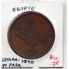 Egypte 40 para 1277 AH an 10 - 1870, TTB, KM 248 pièce de monnaie