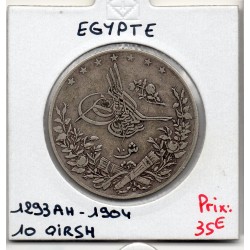 Egypte 10 qirsh 1293 AH an 30 - 1904, TTB-, KM 295 pièce de monnaie