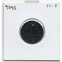 Kriegsgeld Francfort 10 pfennig 1917, TTB pièce de monnaie