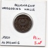 Kriegsgeld Halle 10 pfennig 1920, TTB pièce de monnaie